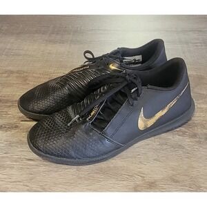Nike Phantom Vnm Venom Size 7 Black Gold A00578-077 Indoor Soccer‎ Shoes